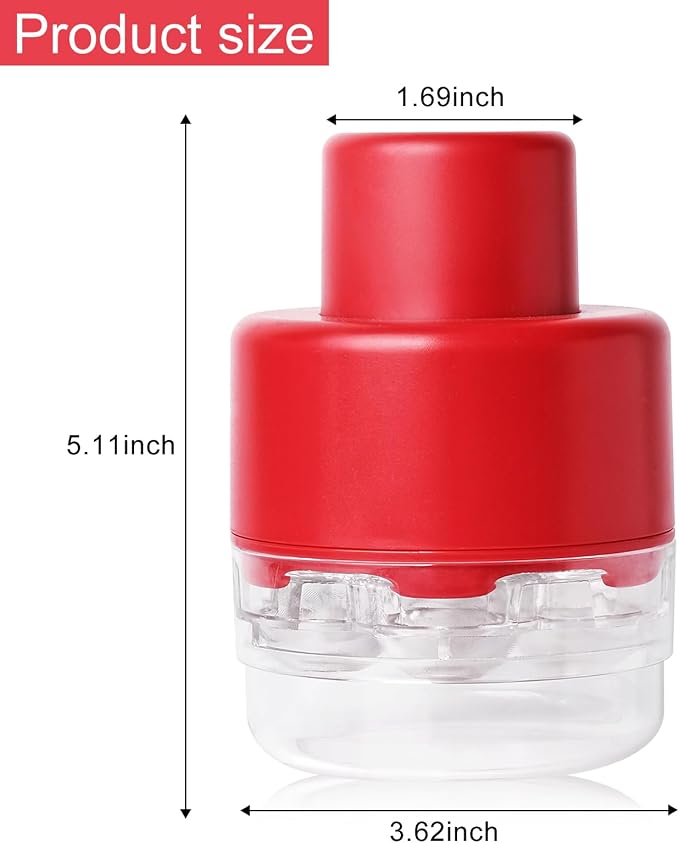 Upgraded Cherry Pitter Tool Pit Remover, 7-in-1 Portable Cherry Core Remover, Quick Release Multi Cherry Pitter Tool for Kitchen, Cake Shop, Fruit Salad (Bright - Red)