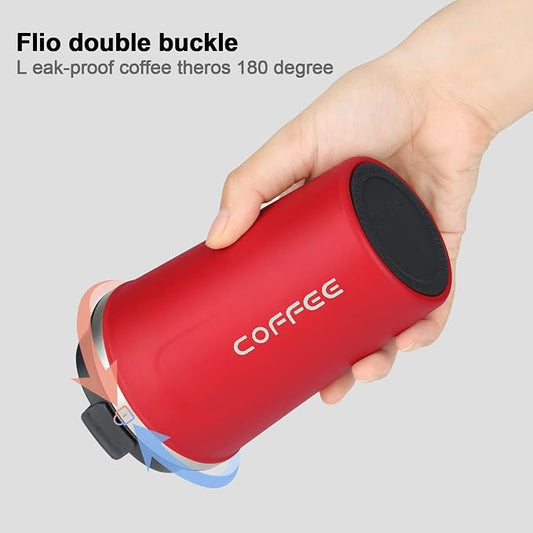 CS COSDDI 12 oz Stainless Steel Vacuum Insulated Tumbler - Coffee Travel Mug Spill Proof with Lid - coffee Cup for Keep Hot/Ice Coffee,Tea and Beer (Red)