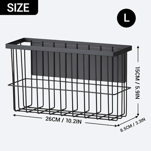 1-Pack Magnetic Laundry Basket, Dryer Ball Holder Lint Bin for Laundry Room | Magnetic Metal Laundry Storage