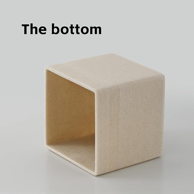 Haocoott Tissue Box Cover Square, Resin Facial Tissue Holder Covers Cube Toilet Paper Holder Case Dispenser Home Decorative for Bathroom Kitchen Bedroom Living Room Office (Beige)