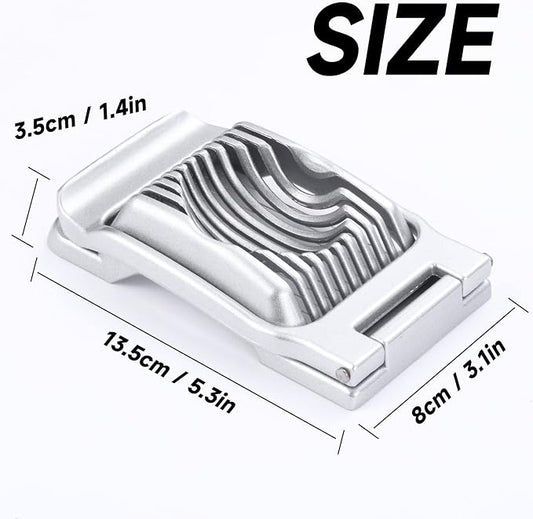 2 Packs Egg Slicer,Strawberry Slicers, Stainless Steel Wire Egg Slicer for Hard Boiled Eggs, Heavy Duty Aluminum Base Metal Egg Cutter for Egg Strawberry Soft Fruit & Food, Dishwasher Safe