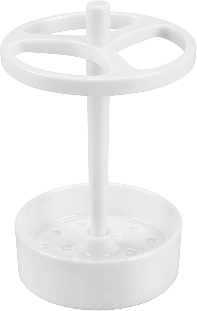 iDesign - 19814 Franklin BPA-Free Plastic XL Toothbrush Stand, 3.75" x 3.75" x 5.75", White