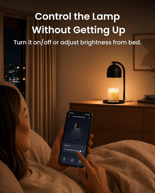 SwitchBot Smart Candle Warmer Lamp App & Voice Control, Flameless Wax Melter with Timer, Bulb x2, for Jar Candles, 1%-100% Dimmable, Matter for Apple Home & Alexa, Women Birthday Housewarming Gift
