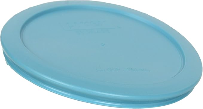 Pyrex 7201-PC 4 Cup Surf Light Blue Round Plastic Food Storage Lid - 6 Pack