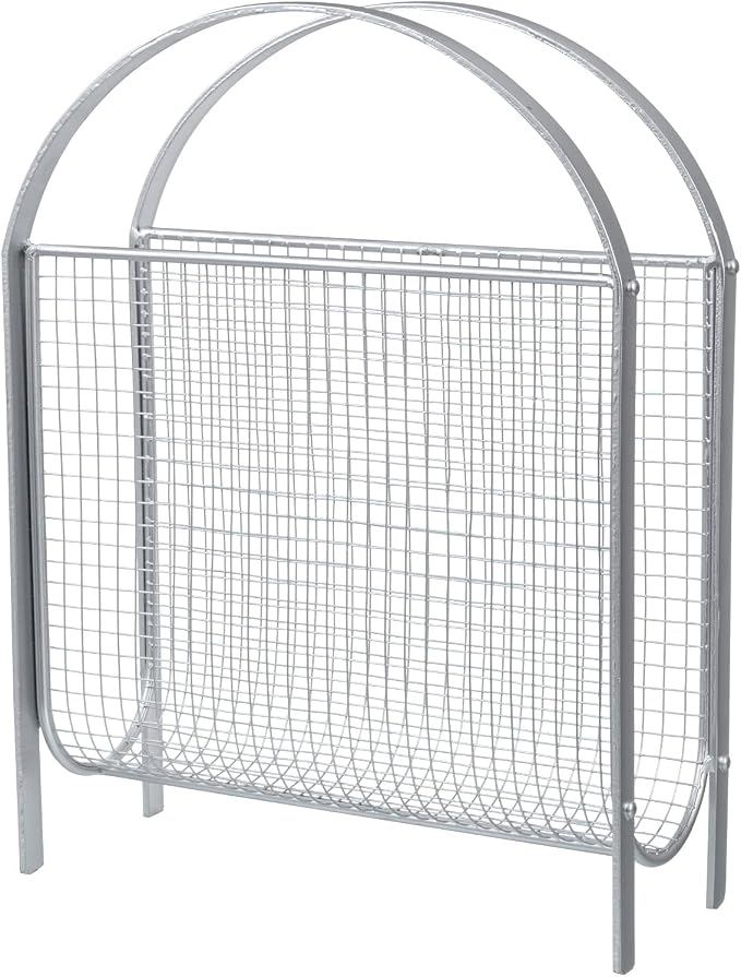 MyGift Magazine Rack, Floor Freestanding Magazine Holder for Bathroom Bedroom Office, Books Newspapers File Mail Organizer, Mid Century Modern Decor Wire Storage for Tablets and Documents