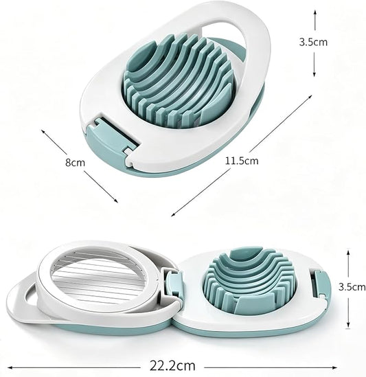 Stainless Steel Egg Slicer and Dicer | Hard Boiled Egg Cutter, Steel Wire, Multi-Fruit Slicer, For Strawberry Kiwi Soft Fruits
