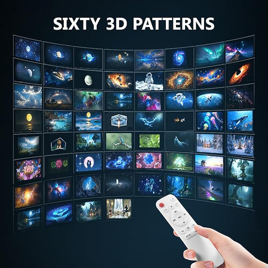 Planetarium 3D Galaxy Projector, Built-in 60 Scene Modes, with Bluetooth Speaker & Remote Control, Star Projector Light for Living Room Bedroom, forr Gifts for Kids, Adult(Robot Dog White)