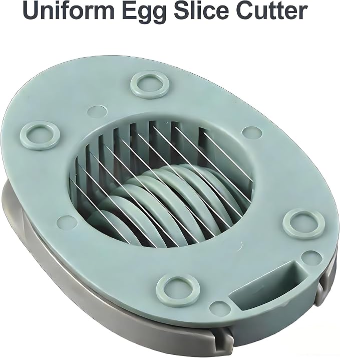2pcs Egg Slicer for Boiled Eggs, Kiwifruit Strawberry Cutter with Stainless Steel Wire