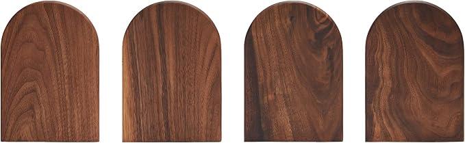 Pandapark Wood Bookends,Non-Skid Bookend for Shelves,Heavy Duty Bookends,Book Stand for Books/CDs,1 Pair