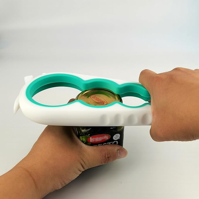 Jar Opener for Weak Hands, 5 in 1 Bottle Opener for Seniors with arthritis | Multifunction Lid Opener, Adjustable, Non-slip, Effortlessly Open Jars Bottles and Ring Pull Cans,Included Rubber Gripper Pad