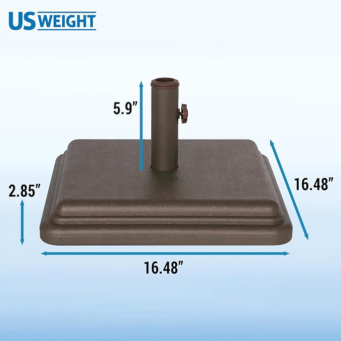 US Weight 40 Pound Umbrella Base - Weighted Umbrella Base For Use With Patio Table – Heavy Duty Base for Umbrella - Made in the USA - Multiple Colors Available