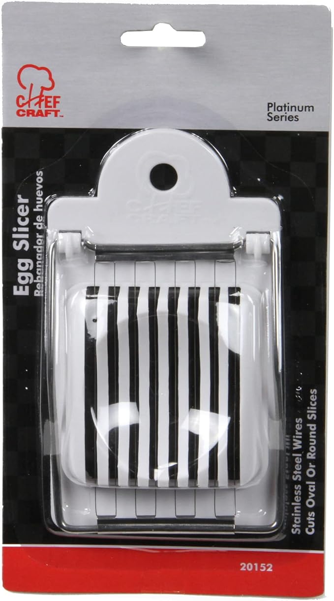 Chef Craft, Stainless Steel Basic Plastic Egg Slicer, 7 Inch