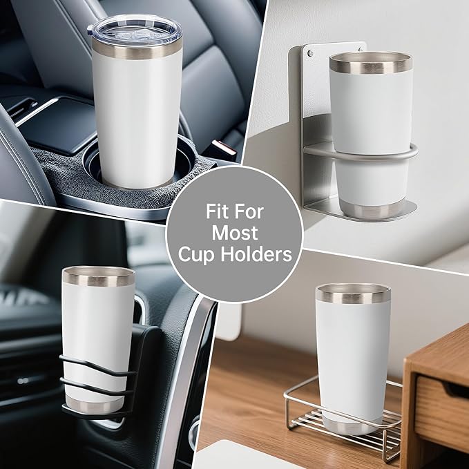IEOVIEE 32 Pack, 20oz Stainless Steel Bulk Tumblers with Lids and Straws, Double Wall Insulated Travel Coffee Mug, Durable Powder Coated Tumbler Bulk Cup for Cold and Hot Drinks(White)