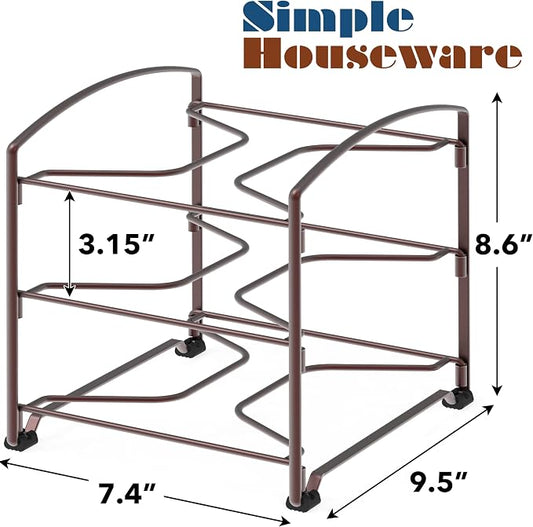 Simple Houseware Kitchen Wrap Organizer Rack, Bronze