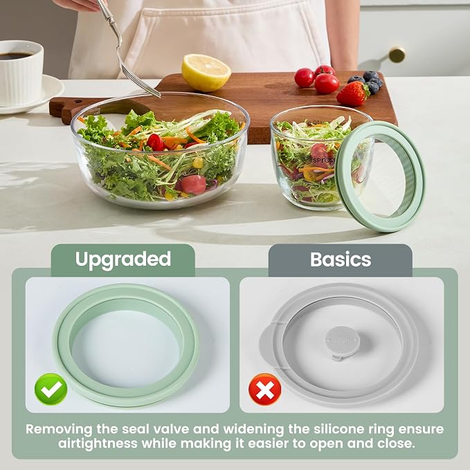 Glass Meal Prep Bowls Set - Leakproof Lids,13 oz (4-Pack Green) Perfect for Meal Prepping, Portion Control, and On-the-Go Lunches BPA-Free