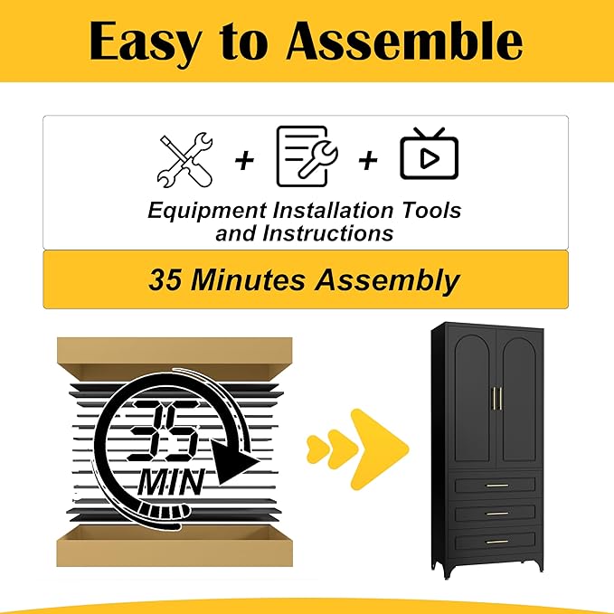 Metal Kitchen Pantry Storage Cabinet with 3 Drawers,75 Inch Black Food Pantry Cabinets for Kitchen Storage with 2 Adjustable Shelves,Tall Storage Cupboard for Living Room,Dining Room Office