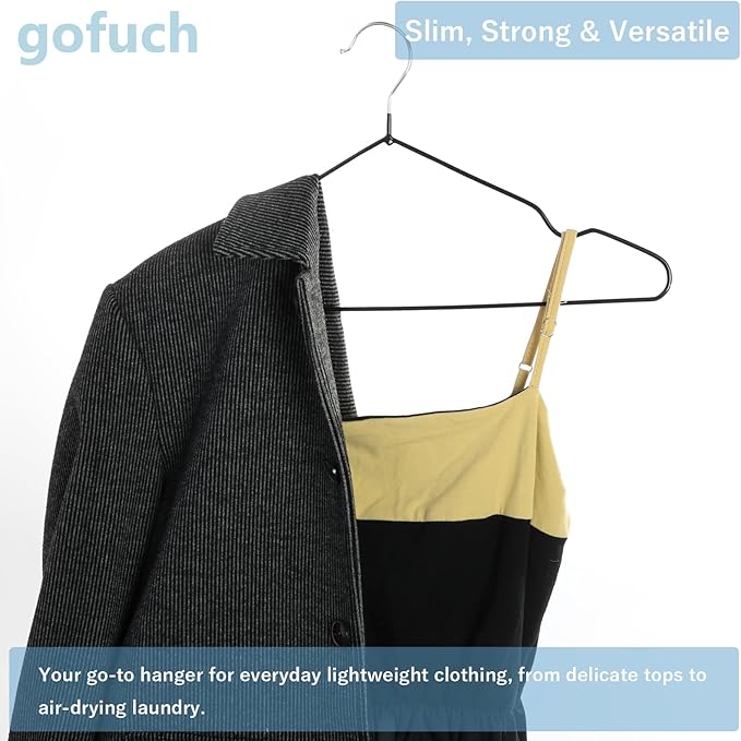 Ultra-Thin Metal Hangers, 20 Pack Non-Slip PVC Coated Space Saving Clothes Hangers for Closet, 16 inch Wide for Suits, Dresses, Jackets(White)