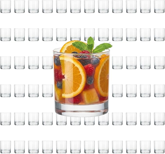 LEMONSODA Premium Highball 12oz/15oz Glass Sets - Elegant Tom Collins Glasses - Tall Water Drinking Glasses - Bar Glassware for Mojito, Whiskey, Cocktail (10oz, Set of 72)