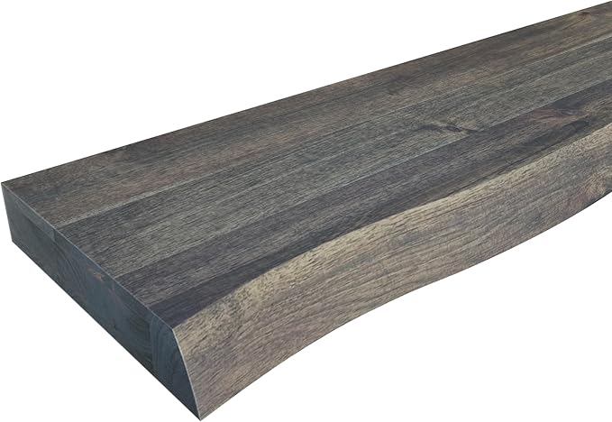 Howizz 36" Acacia Live Edge Floating Shelves Set of 2 - Wall Mounted Wooden Shelf for Stylish Home Décor - Mocha Color 36x7.5x1.5 Inches