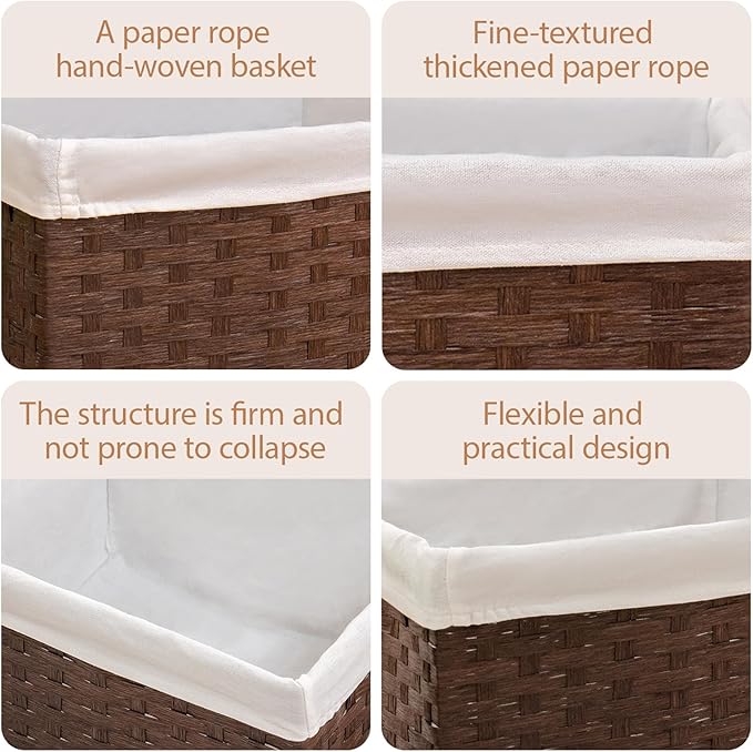 JLKIMZVO Desktop Storage Baskets Woven Decorative Baskets for Organization For Home Decor Bedroom Baby Room Living Room