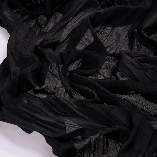 Socomi 6pcs Black Valentine's Day Cheesecloth Table Runner Boho Rustic Gauze 120 inch 10FT Cheese Cloth Runner for Wedding Party Baby Shower Birthday Home Decor Holiday Decorations