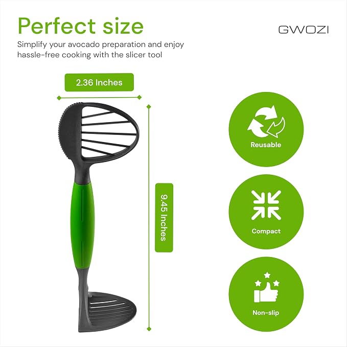Avocado Masher 3 in 1 - Multifunctional Avocado Slicer Cutter - Plastic Avocado Peeler - Avocado Tool 3-in-1 for Guacamole