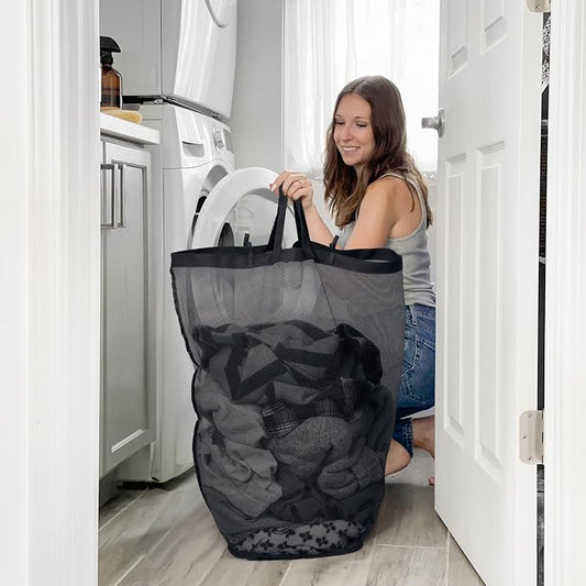 Goodpick Laundry Basket with Wheels, 100L Rolling Laundry Hamper with Lid Clothes Hampers with Removable Wash Bag Large Clothes Basket for Bedroom, Bathroom, Black