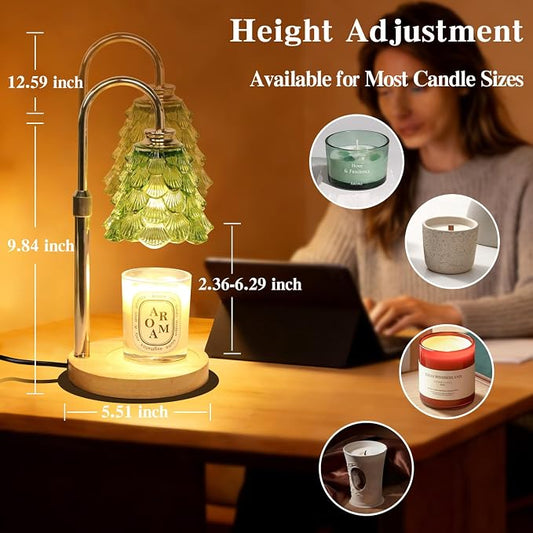 GEEZO Fragrance Candle Warmer Lamp,Electric Candle Warmer with Timer & Dimmer,Mom Christmas Birthday Gifts for Women, House Warming Gifts New Home Bedroom Decor