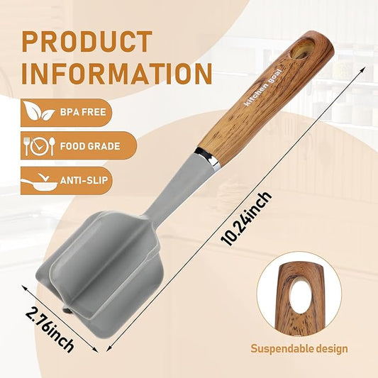 Handle Meat Chopper, Heat Resistant Meat Masher For Hamburger Meat, Ground Beef Smasher, Nylon Hamburger Chopper Utensil, Ground Non Stick Mix Chopper, Potato Masher Tool