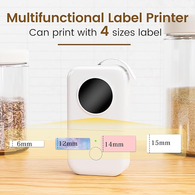 Label Maker, Phomemo D30 Bluetooth Mini Label Maker Machine, Portable Thermal Printer Small Rechargeable Labeler for Kids School Classroom Teacher Supplies, Home Office Labeler Works with Tablet/Phone