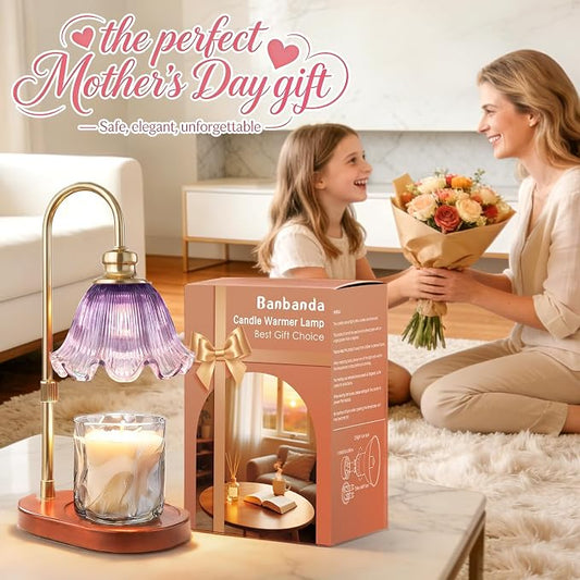 Candle Warmer Lamp with Timer, Christmas Decorations Indoor, Birthday Gifts for Women Mom, Warming Gifts for Office, Dorm, Apartment & New Home Decor