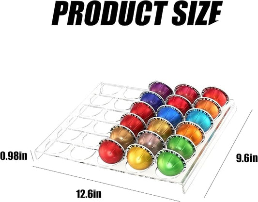 Coffee Pod Drawer Organizer, 30-Capsule Storage Tray,Keep Your Kitchen Drawer Neat with This Universal Coffee Pod Holder , Perfect for Storing All Your Capsules.