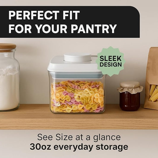Bop Top | Airtight Meal Prep Containers with Lids | Food Storage Container Sets | Snack and Overnight Oats Fridge Organizer | Pantry and Kitchen Organization