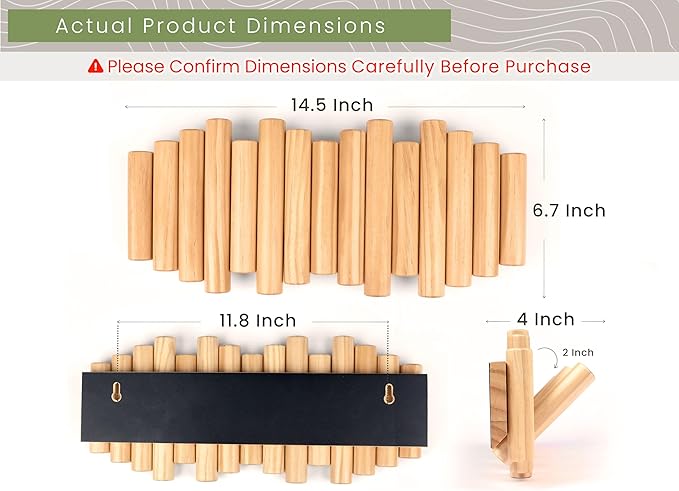 Folding Wall Coat Rack - entryway Hooks foldable - Wooden Coat Rack Wall Mount - modern Wall Mounted Coats Rack - Coat Hanger Walls Mount Coat Racks - folding coat hooks for Key bag clothes towels