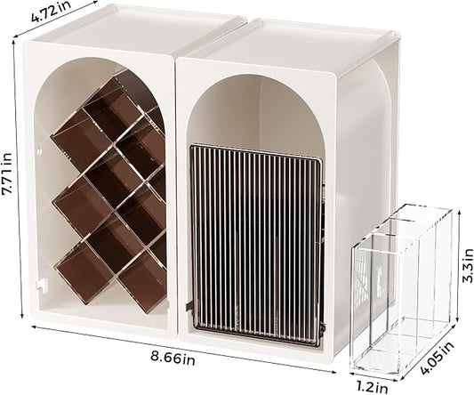 Modular Makeup Organizer, Clear Acrylic Cosmetic Storage Box with Drawer, Vanity Countertop Organizer for Makeup, Skincare and Beauty Accessories – Multiple Styles