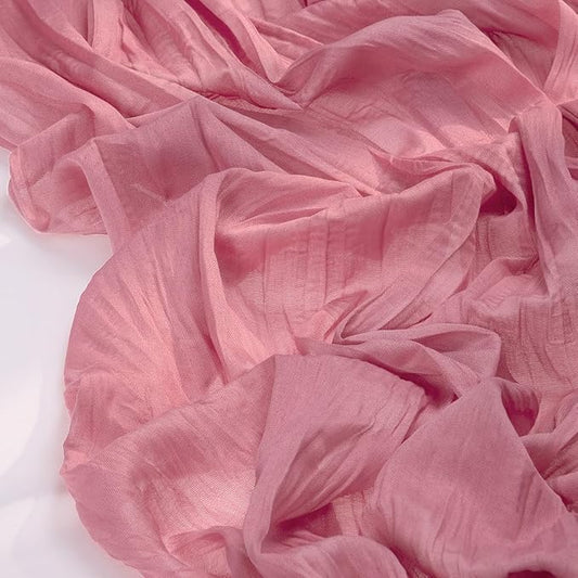 Socomi 3pcs Mauve Valentine's Day Cheesecloth Table Runner Boho Rustic Gauze 120 inch 10FT Cheese Cloth Runner for Wedding Party Baby Shower Birthday Home Decor Holiday Decorations