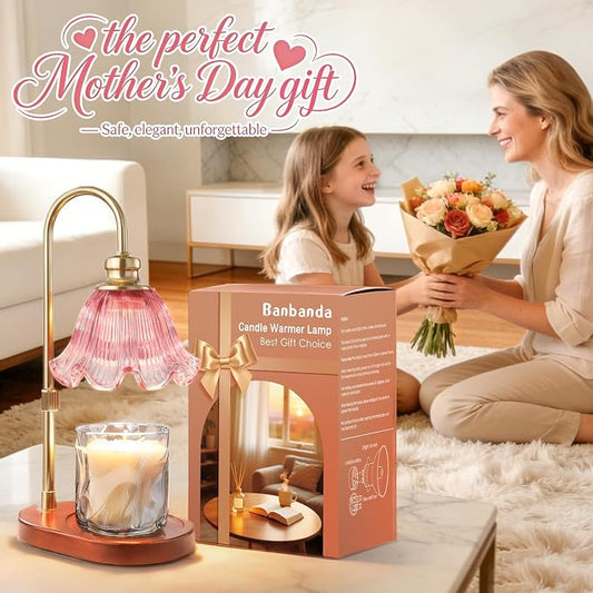 Candle Warmer Lamp with Timer, Christmas Decorations Indoor, Birthday Gifts for Women Mom, Warming Gifts for Office, Dorm, Apartment & New Home Decor