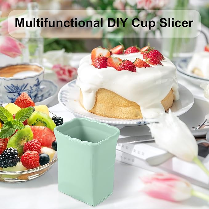 2Pcs Strawberry Slicer Cup:Fruit Slicer Cup for Strawberry Egg Banana Mushroom Cucumber Kiwi and Veggie Salad Speed Cutter the Kitchen Portable Slicing Tool (2pcs)