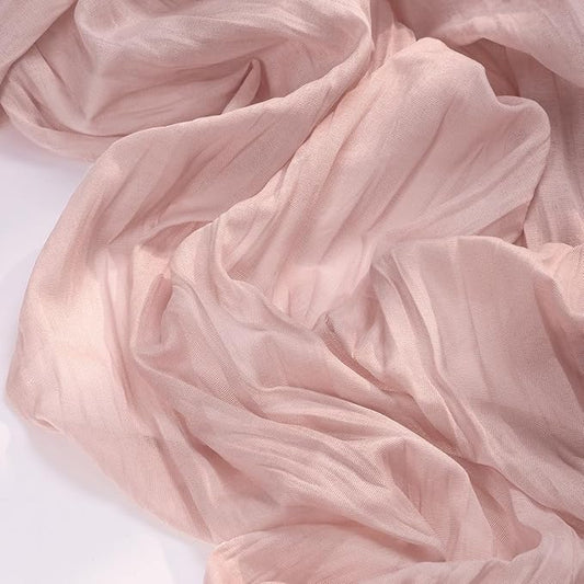Socomi 3pcs Pink Cheesecloth Table Runner Valentine's Day Boho Rustic Gauze Dusty Pink Farmhouse 120 inch 10FT Cheese Cloth Runner for Wedding Party Baby Shower Birthday Home Decor