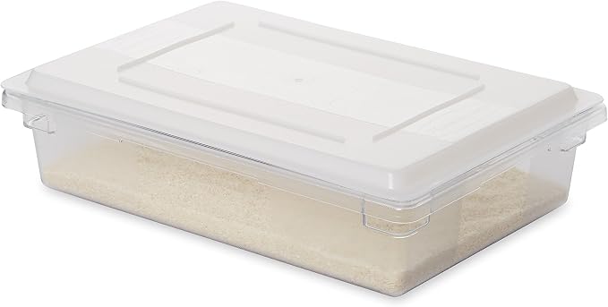 Rubbermaid Commercial Products Food Storage Box Lid for 8.5, 12.5, 16.5, and 21.5 Gallon Sizes, White (FG350200WHT) (Pack of 3)