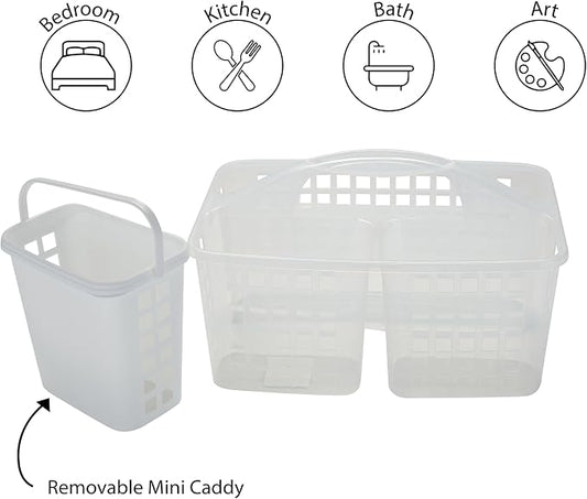 Bath Bliss 2 in 1 Portable, Bathroom Shower Caddy for Shampoo, Conditioner, Soap, and Cosmetics, in Bath Tote
