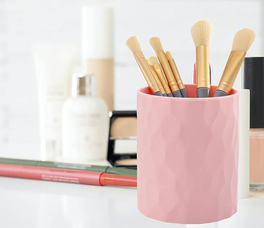 minimaliving Pen Holder,Nordic Style Silicone Waterproof Pencil Holder for Desk Simple&Modern Minimalist Makeup Organizer Multifunctional Office Supplies for Home,Kids and School (Pink)