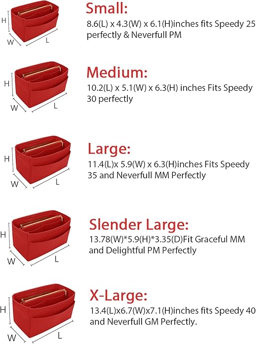 LEXSION Felt Insert Bag Organizer Bag In Bag For Handbag Purse Organizer Fits Speedy Neverful