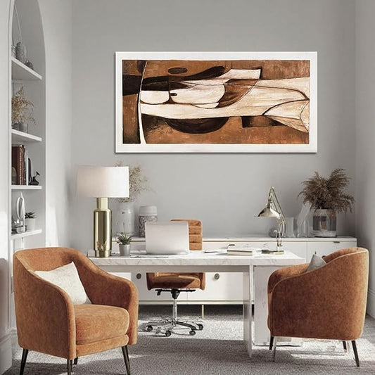 LEVERUP Modern Abstract Wall Art Gold Canvas Wall Artwork Dark Wall Decor for Bedroom Kitchen Office 20×40 Inch Posters for Room Aesthetic