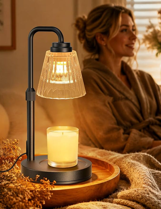 Candle Warmer Lamp with Timer, Dimmable Candle Warmer for Jar Candles, Height Adjustable Wax Melts Warmer, Birthday Gifts for Women Mom, House Warming Gifts New Home Decor