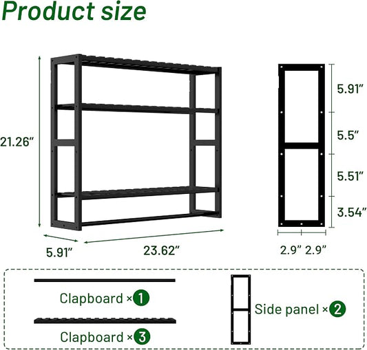 PPN Extra Large Towel Rack Bathroom Storage Shelves Over The Toilet with Towel Bar 100% Bamboo Adjustable Height Floating Shelf Wall Shower Shelf for Small Space Bathroom Kitchen Multi Usage
