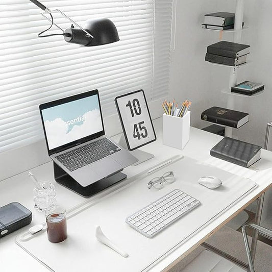 White Acrylic Pencil Pen Holder Cup 2 Pack,Desk Accessories Holder,Makeup Brush Storage Organizer,Modern Design Desktop Stationery Organizer for Office School Home Supplies,2.6x 2.6x 4 inches