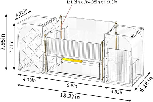 Modular Makeup Organizer, Clear Acrylic Cosmetic Storage Box with Drawer, Vanity Countertop Organizer for Makeup, Skincare and Beauty Accessories – Multiple Styles