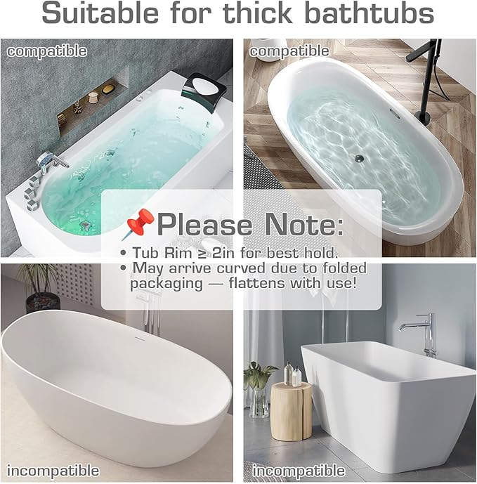 31.5" Bathtub Splash Guard for Kids & Toddlers- Silicone Play Shelf & Toy Storage Tray with Strong Suction Cups to Prevent Water Spills, No-Leak Fun Bath Time - Tub Toy Holder Ledge,Grey