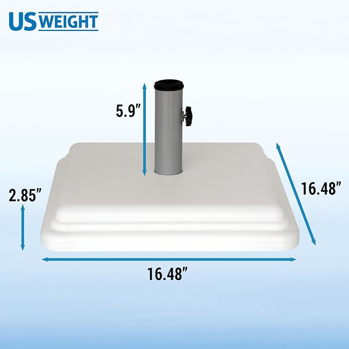 US Weight 40 Pound Umbrella Base - Weighted Umbrella Base For Use With Patio Table – Heavy Duty Base for Umbrella - Made in the USA - Multiple Colors Available